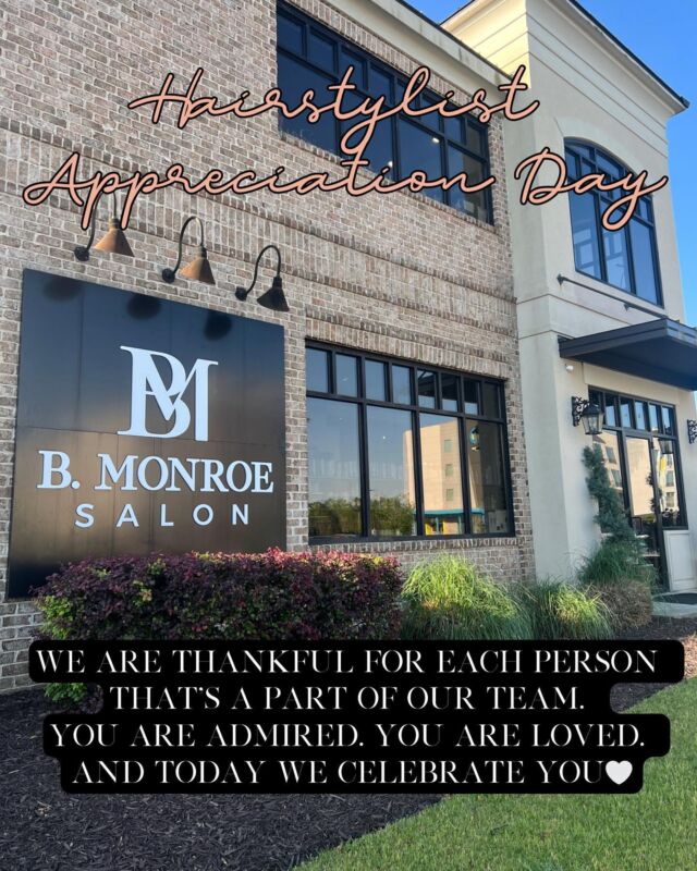 On #HairstylistAppreciationDay we want to shoutout the team of stylists behind the beautiful work we get to share 🫶
We appreciate each of you and applaud the hustle you put into your work, day in and day out 🤍 

#BMonroeSalon #MiddleGaSalon