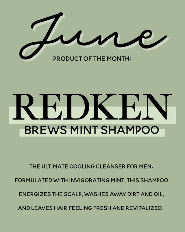 Cool down this summer with our June Product of the Month 

Say hello to Redken Brews Mint Shampoo — a refreshing cleanse with an icy mint kick to invigorate your scalp and keep you feeling fresh all season long. 🌿

B. Monroe Salon • Middle Georgia Salon • Headspa 

#bmonroesalon #middlegeorgiasalon #headspa