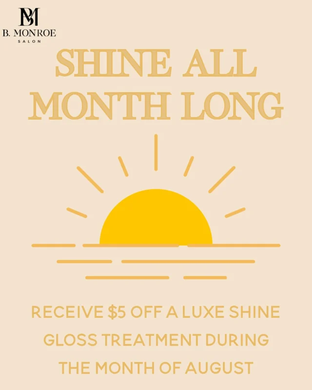 Shiny Hair, Don’t Care ✨

We’re celebrating Redken National Gloss Day all month long! Enjoy $5 off Luxe Shine Treatments throughout August and give your hair that extra glow it deserves 💫

B. Monroe Salon • Middle Georgia Salon • Headspa 

#bmonroesalon #middlegeorgiasalon #headspa