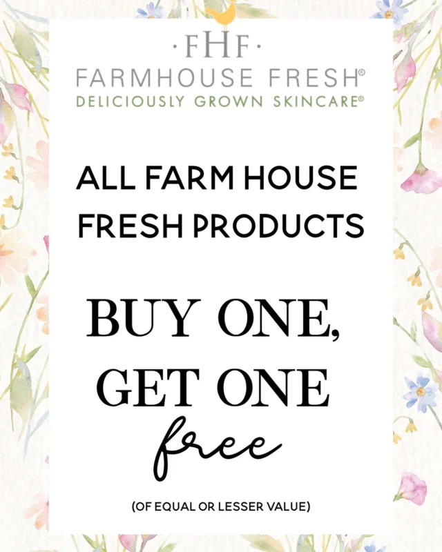 🌸 BUY ONE, GET ONE FREE! 🌸
Right now, all FarmHouse Fresh products are BOGO — that’s right, buy one and get one FREE (of equal or lesser value)!

Treat yourself (and your skin) to something deliciously grown and spa-worthy. 💆‍♀️💖

✨swing by and stock up!

B. Monroe Salon • Middle Georgia Salon • Headspa 

#bmonroesalon #middlegeorhiasalon #headspa #farmhousefresh