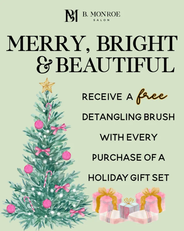 The holidays just got better!

Our holiday kits are here 🎁 and when you grab one, you’ll get a free detangling brush — the perfect stocking stuffer or self-care treat. ✨

Available while supplies last!

B. Monroe Salon • Middle Georgia Salon • Headspa 

#bmonroesalon #middlegeorgiasalon #headspa #holidaykits #redken #pureology #kerastase
