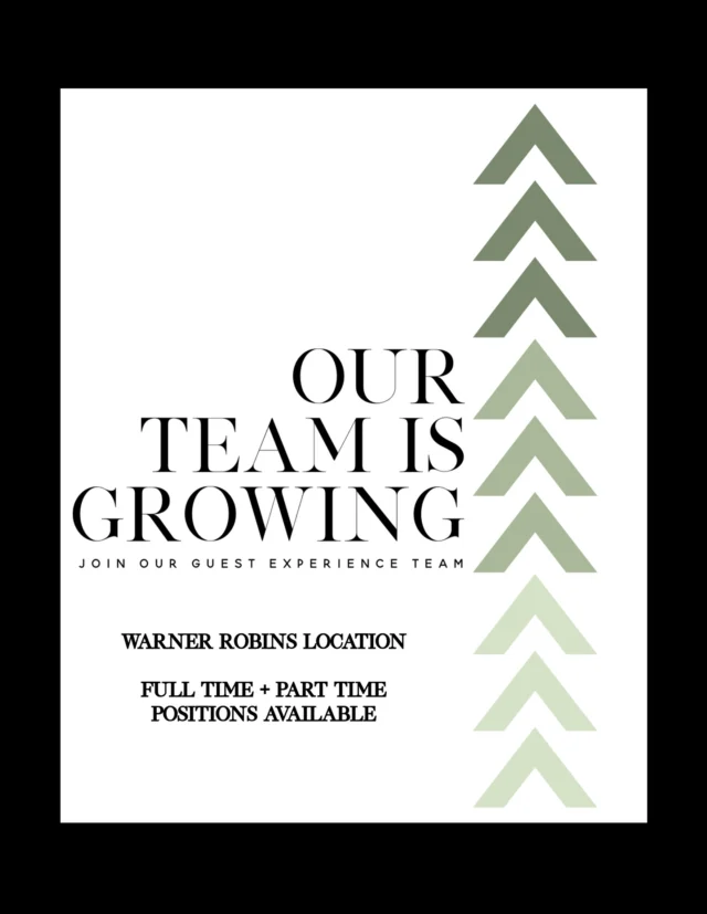 Warner Robins, We’re Hiring! 🤍 
GUEST EXPERIENCE EXPERTS NEEDED

Must enjoy and excel at sales offerings, and have a charismatic, friendly personality. We’re looking for career minded people who have completely open availability, including evenings and weekends.

>> Send resumes to: Kayla@bmonroesalon.com 

Warner Robins Jobs • Middle Georgia Jobs • B. Monroe Salon